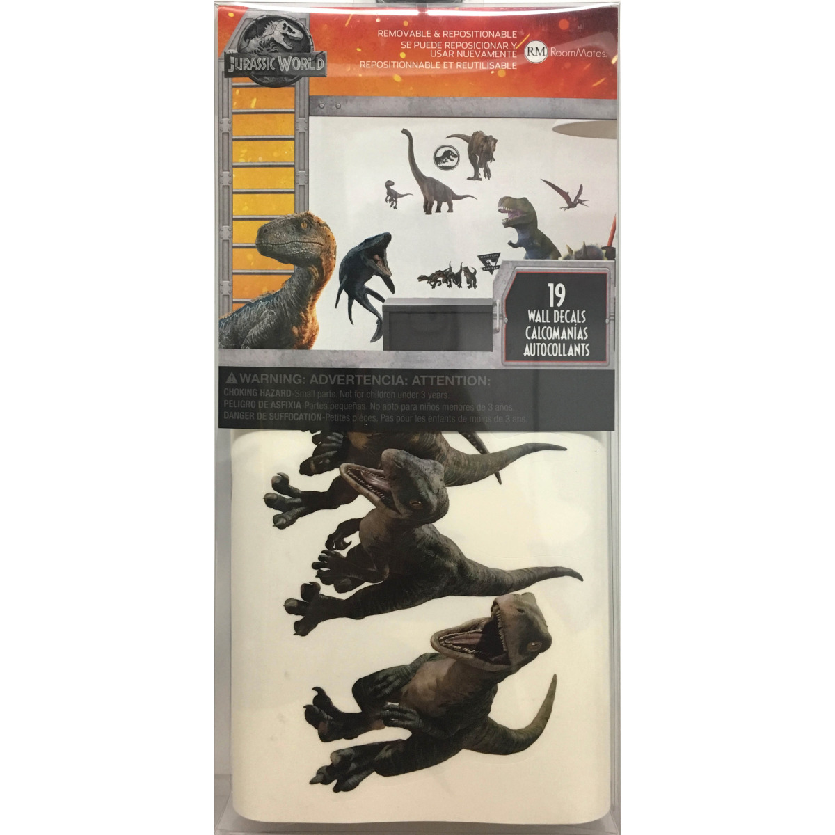 Jurassic World Stickers Muraux Moyens Et Grands Fallen Kingdom 2X5cm 15X25cm